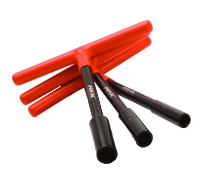 Jeu de clés en T RFX Pro Series empreinte standard avec poignée en caoutchouc - 8mm/10mm/13mm pour KTM et Husqvarna - noir/orang