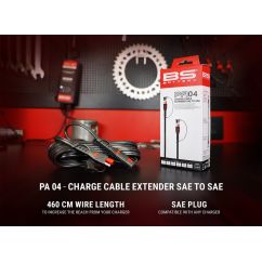 Rallonge de câble de charge BS BATTERY PA04 - SAE vers SAE
