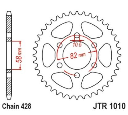 Kit chaîne JT/JT 428HDR 14/37 standard - couronne standard