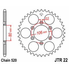 Kit chaîne JT/JT 520HDS 17/49 standard - couronne standard