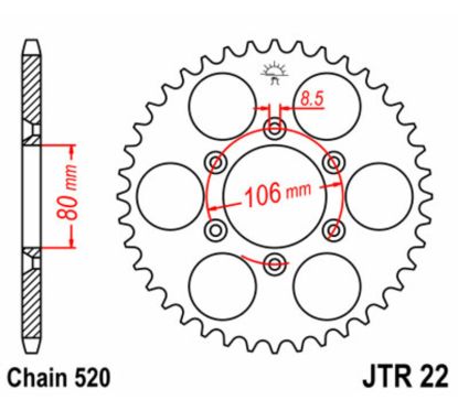 Kit chaîne JT/JT 520HDS 17/49 standard - couronne standard