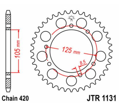 Kit chaîne JT/JT 428HDR 11/60 standard - couronne standard
