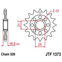Kit chaîne JT/JT 520HDS 17/38 standard