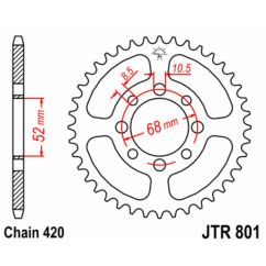 Kit chaîne JT 420 HDR - 13/46-120 - Couronne acier standard