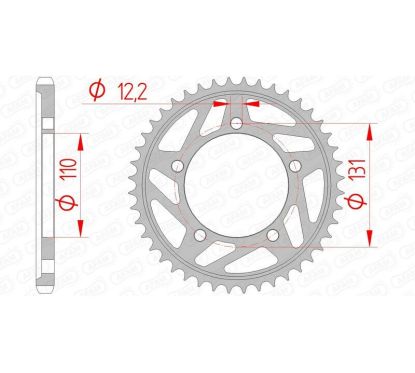Kit chaîne AFAM 525XHR3 16/45 standard - couronne standard 164800