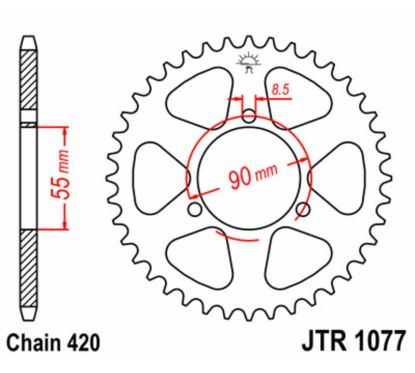 Kit chaîne JT 420HDR (13-47-128)