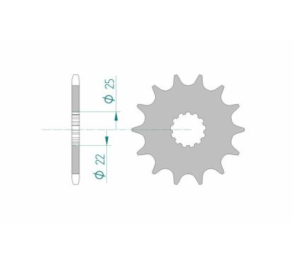 Kit chaîne AFAM 520XMR3 15/37 standard - couronne standard