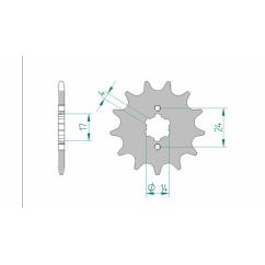 Kit chaîne AFAM 420M 11/53 renforcé - couronne standard