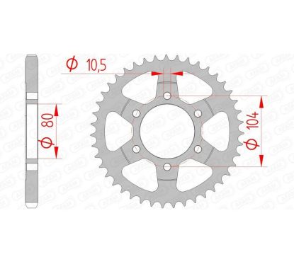 Kit chaîne AFAM 525XHR3 17/41 super-renforcé - couronne standard