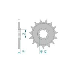 Kit chaîne AFAM 525XHR3 17/41 super-renforcé - couronne standard