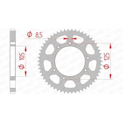 Kit chaîne AFAM 428R1 11/60-140 - couronne standard