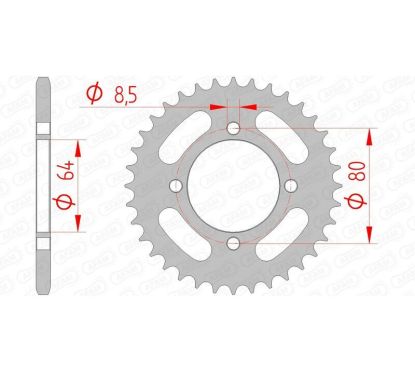 Kit chaîne AFAM 420R1 14/32/94 - couronne standard