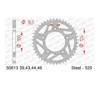 Kit chaîne AFAM  520XHR2 15/42-110 - couronne standard