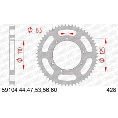 Kit chaîne AFAM 428R1 13/60 (non-OEM) renforcé - couronne acier standard