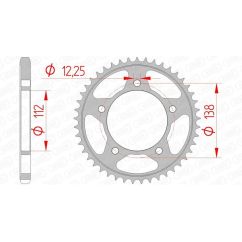 Kit chaîne AFAM 525XMR3 14/42 standard - couronne standard