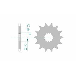 Kit chaîne AFAM 520XSR 46/14 super renforcé - couronne standard