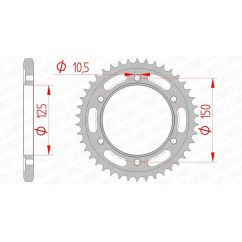 Kit chaîne AFAM 525XHR3 16/42 standard - couronne standard