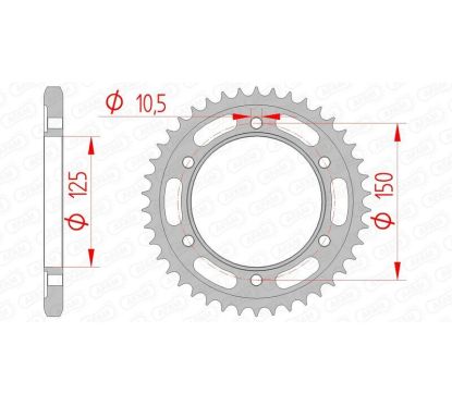 Kit chaîne AFAM 525XHR3 16/42 standard - couronne standard