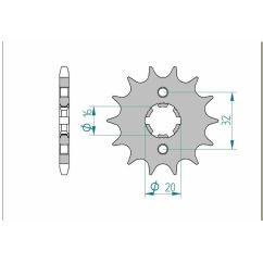 Kit chaîne AFAM 428XMR2 14/48 - couronne standard