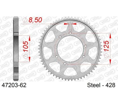 Kit chaîne AFAM 428XMR2 13/69 - couronne standard