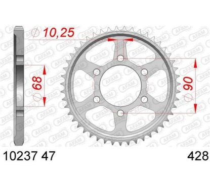 Kit chaîne AFAM 428XMR2 15/48 - couronne standard