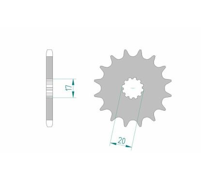 Kit chaîne AFAM 428R1 11/60-134 - couronne standard