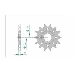 Kit chaîne AFAM 520 XSR - 15/43-112