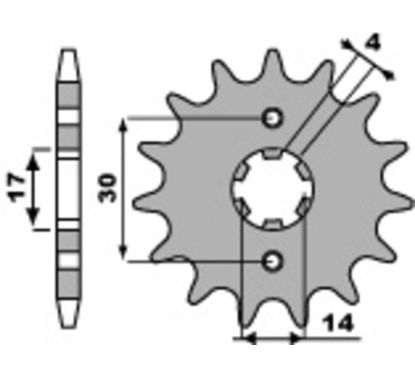 Pignon PBR acier standard - 420