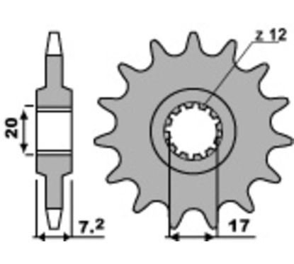 Pignon PBR acier standard - 420