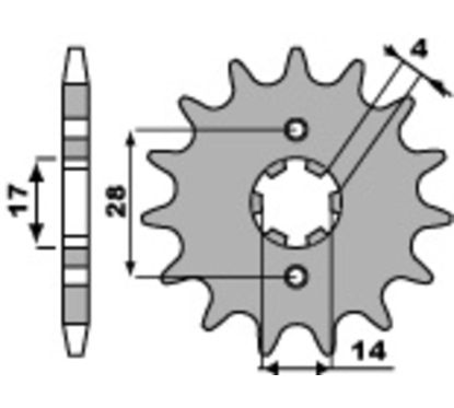 Pignon PBR acier standard - 420