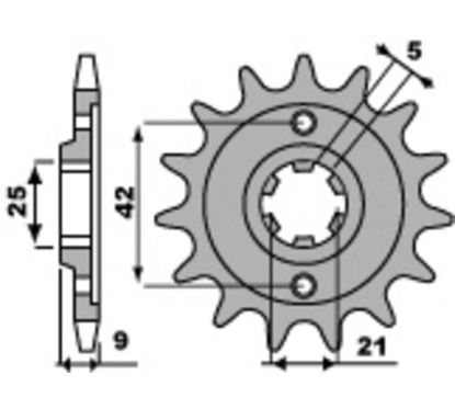 Pignon PBR acier standard - 428