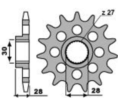 Pignon PBR acier standard - 525