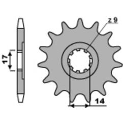 Pignon PBR acier standard - 428