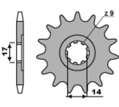 Pignon PBR acier standard - 428