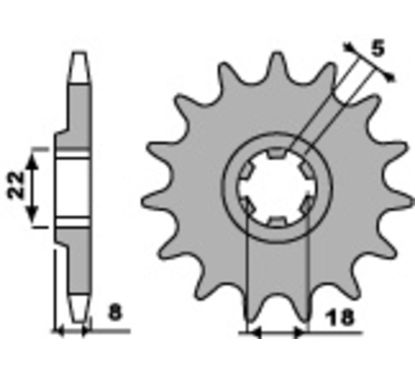 Pignon PBR acier standard - 520