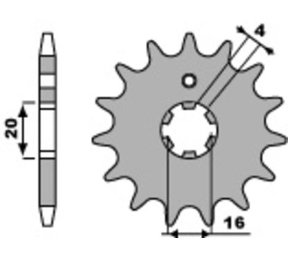Pignon PBR acier standard - 428