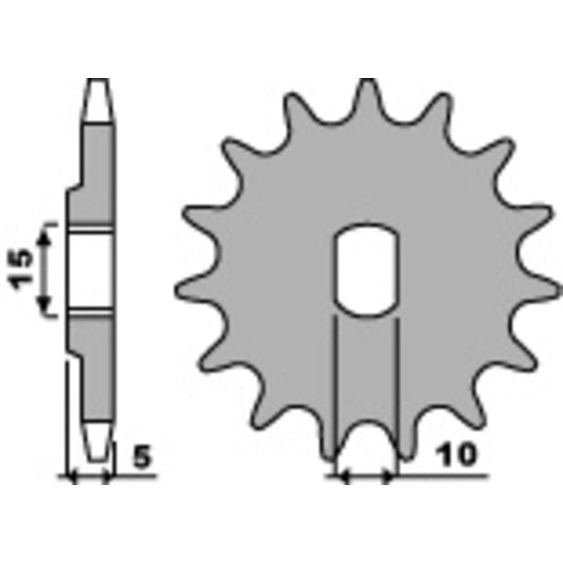 Pignon PBR acier standard - 415