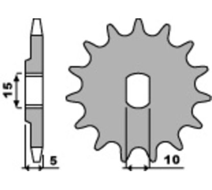 Pignon PBR acier standard - 415