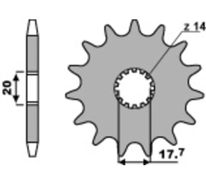 Pignon PBR acier standard - 520