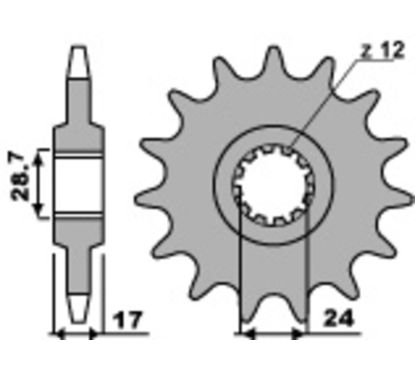 Pignon PBR acier standard - 525