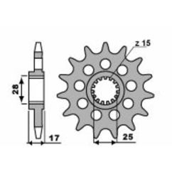 Pignon PBR acier standard - 520