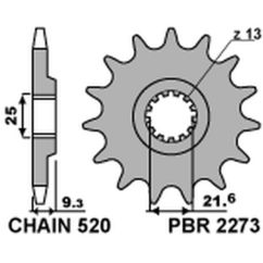 Pignon PBR acier standard - 520