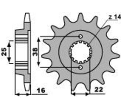 Pignon PBR acier standard - 525