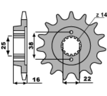 Pignon PBR acier standard - 525