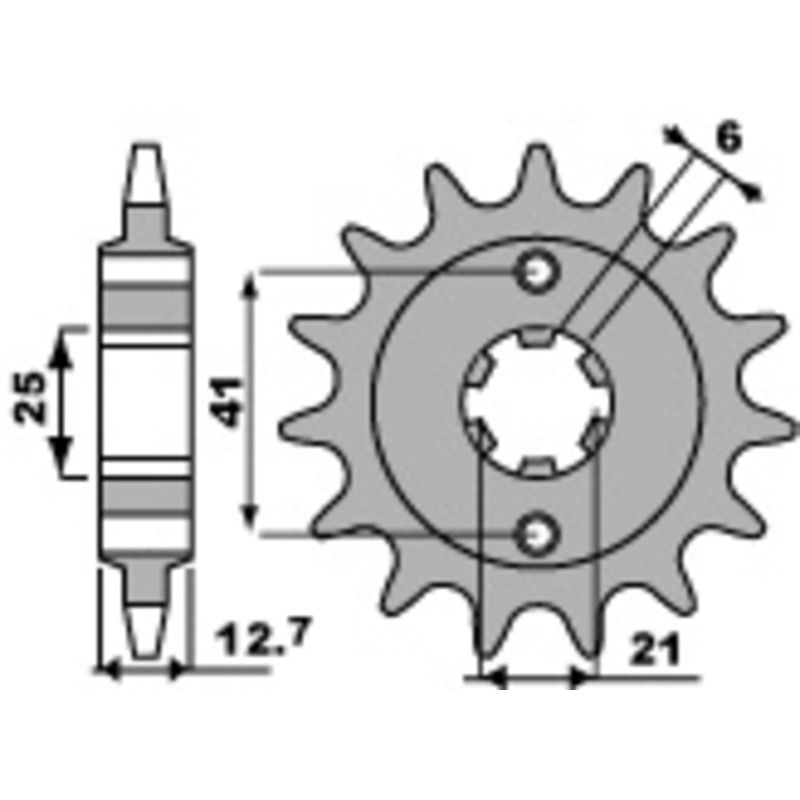 Pignon PBR acier anti-bruit - 530