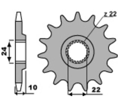 Pignon PBR acier standard - 520
