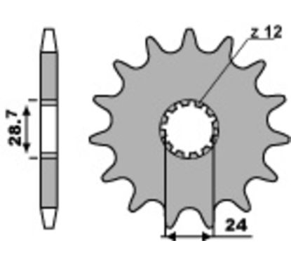 Pignon PBR acier anti-bruit - 530