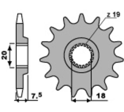 Pignon PBR acier standard - 520