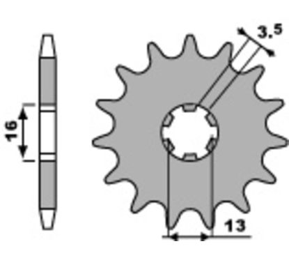 Pignon PBR acier standard - 420