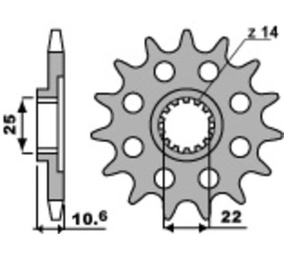 Pignon PBR acier standard - 525